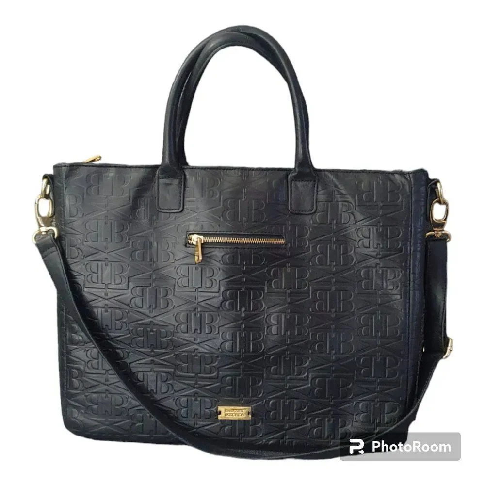 Badgley Mischka Debossed Handle Bag